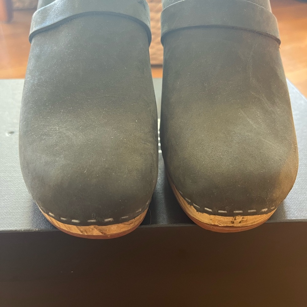 Black Suede Mules